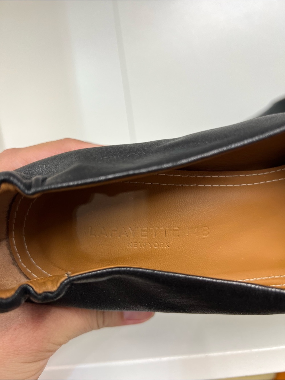 🔥🔥 Lafayette 148 New York Nappa Black Leather square toe Pumps size 39 - Picture 5 of 13